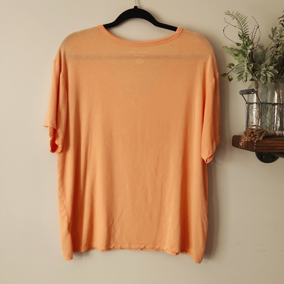 EUC American Eagle Soft & Soft V-Neck Tee, Orange, Large - Picture 2 of 4